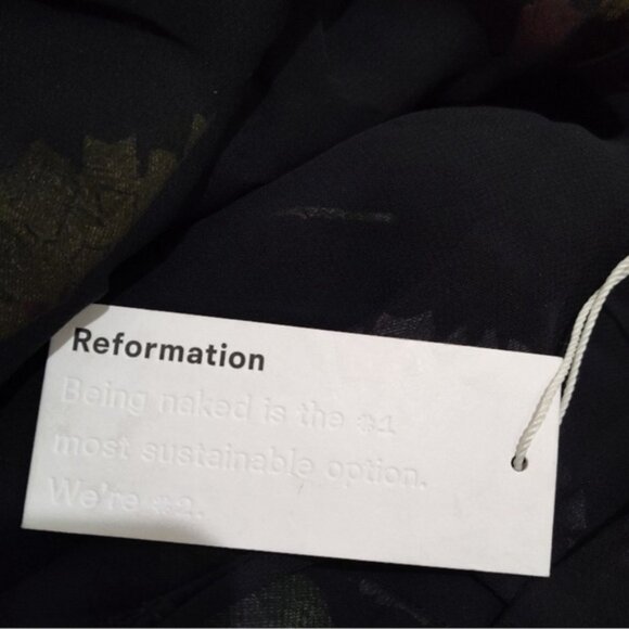 NWT REFORMATION Oak Vintage Dress USA MADE Floral Rayon Dress Adj Straps MEDIUM - Picture 9 of 10